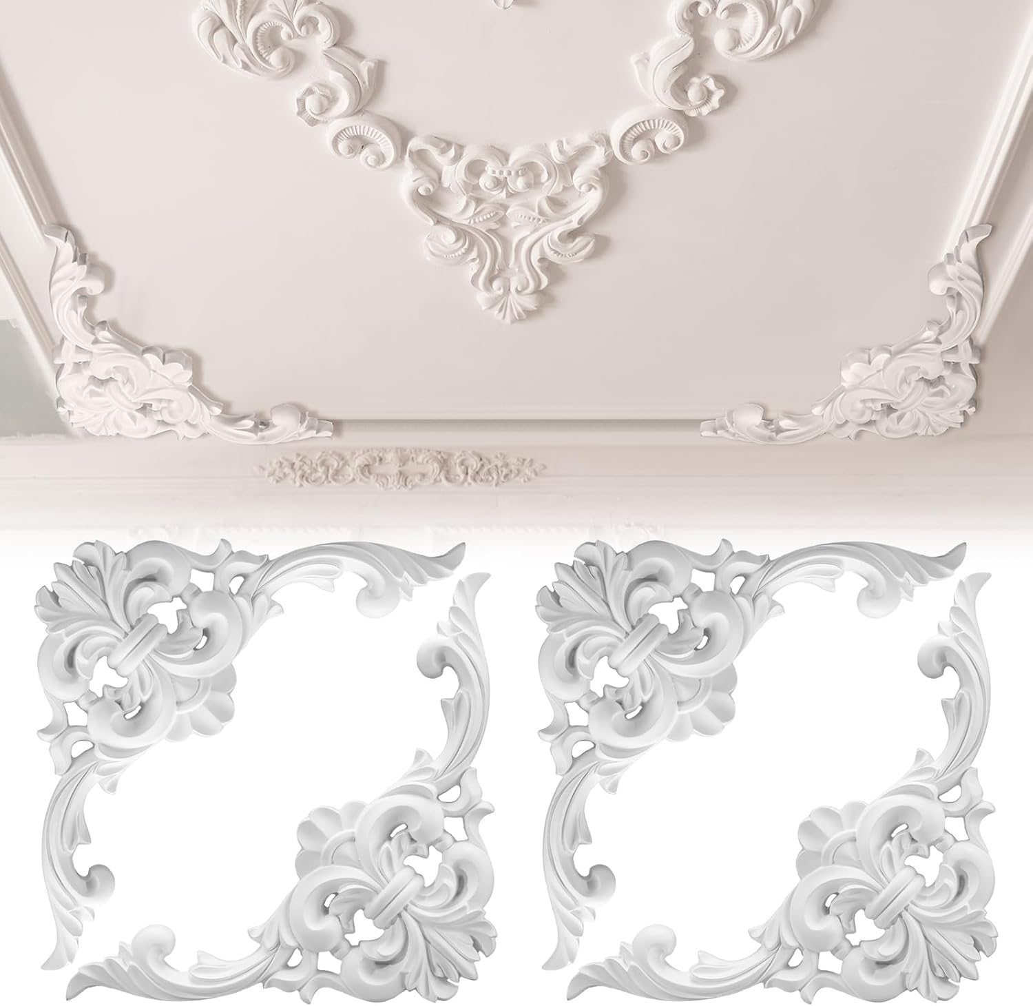 Flower Wall Panel - طقم قوالب سقف من البولي يوريثان،