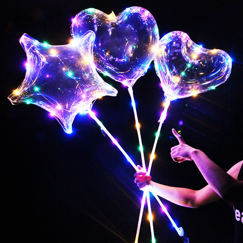 Led Balloon Light - مجموعة واحدة من بالونات بوبو شفافة