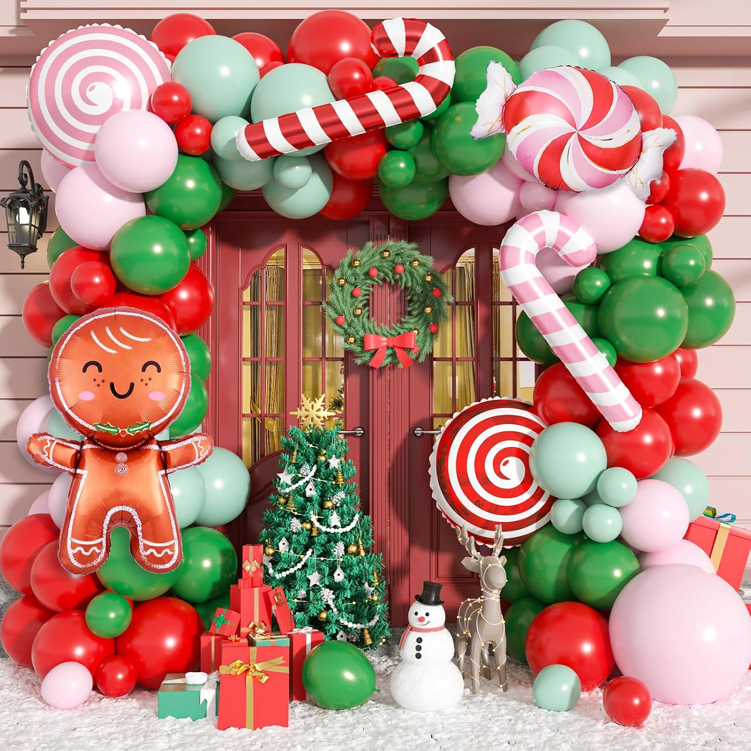 Balloon Arch Kit - طقم أقواس زينة بالونات عيد الميلاد،