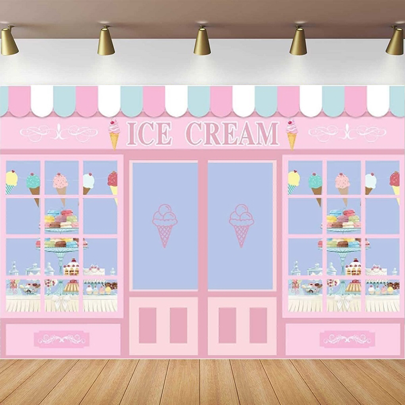Dessert Table Backdrop - الآيس كريم موضوع التصوير خلفية الحلوى
