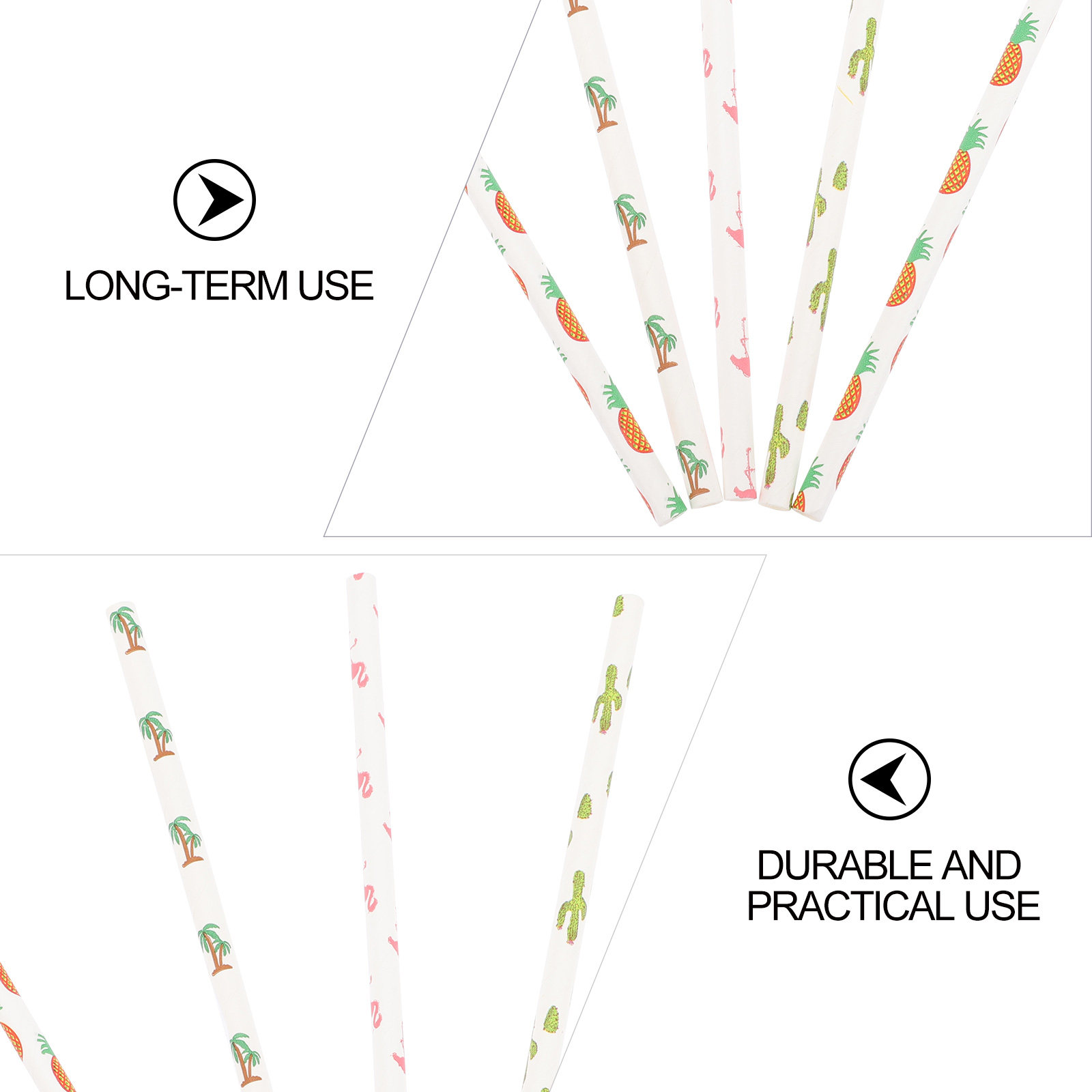100 قطعة من الشفاطات الورقية ا - مراجعة Paper Straw Color وسعره