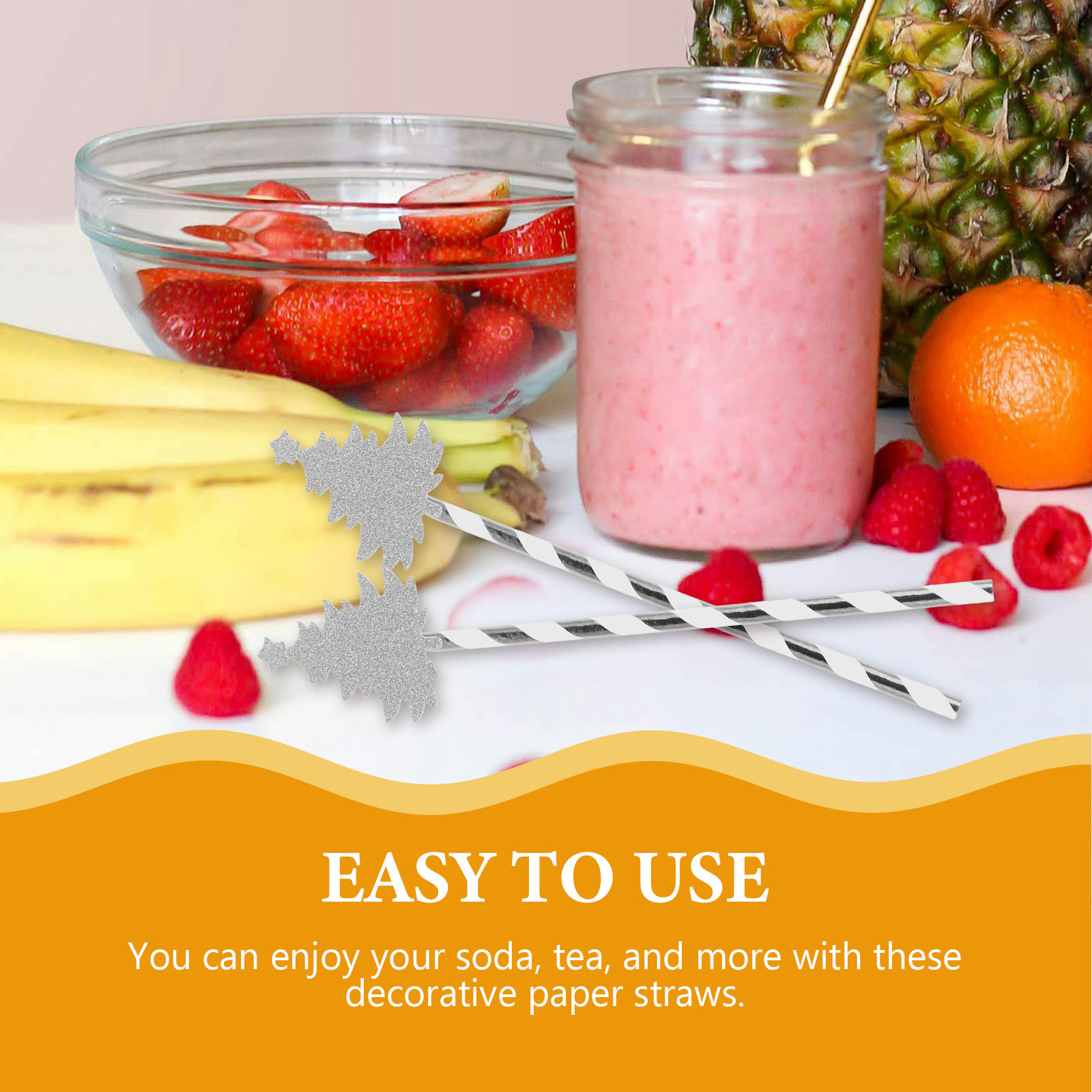 25 قطعة من مصاصات الشرب الورقي - مراجعة Paper Straw Color وسعره