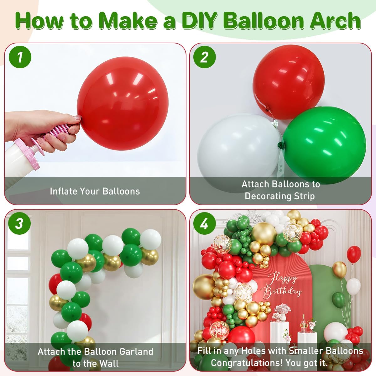 طقم أقواس بالونات باللون الأحم - مراجعة Balloon Arch Kit وسعره