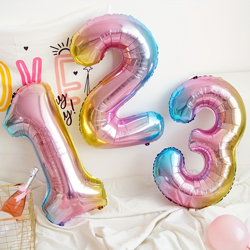 32 بوصة قوس قزح التدرج عدد احب - مراجعة Balloon Pump Hand وسعره