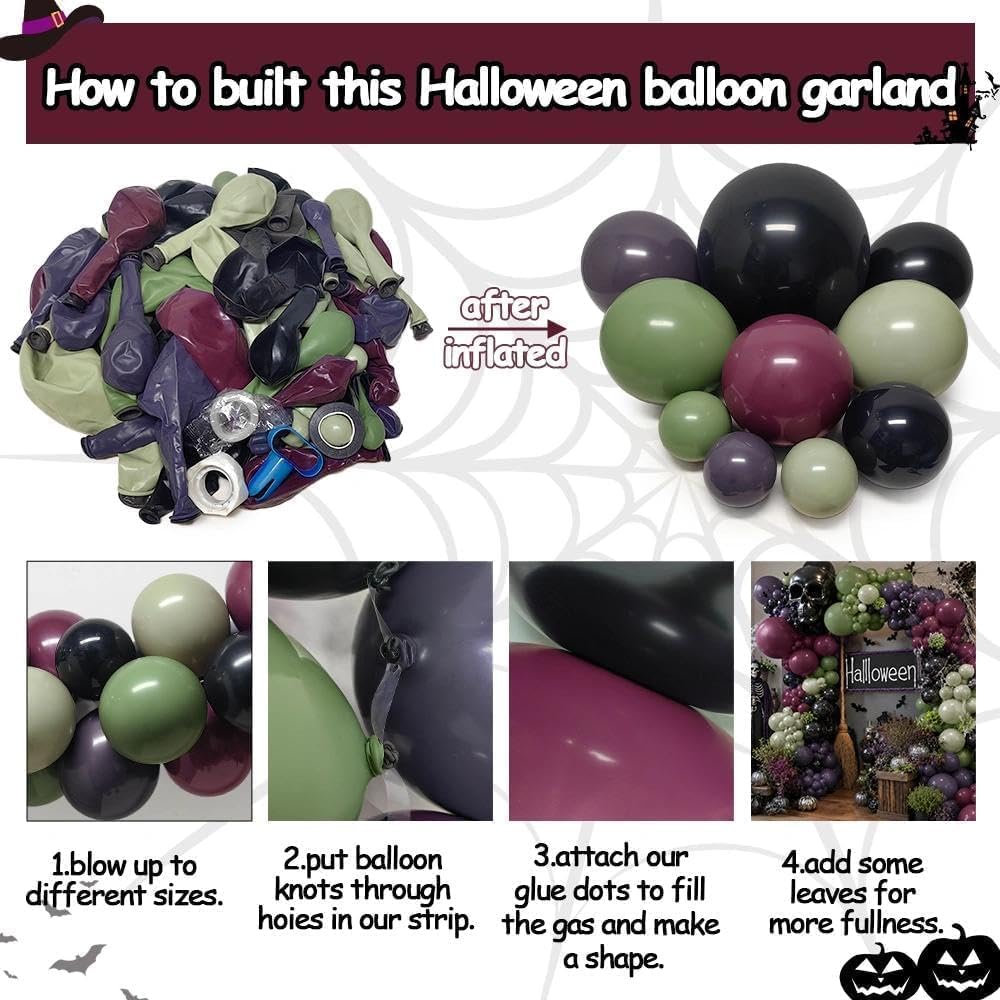 طقم أقواس بالونات هالوين مخيفة - مراجعة Balloon Arch Kit وسعره