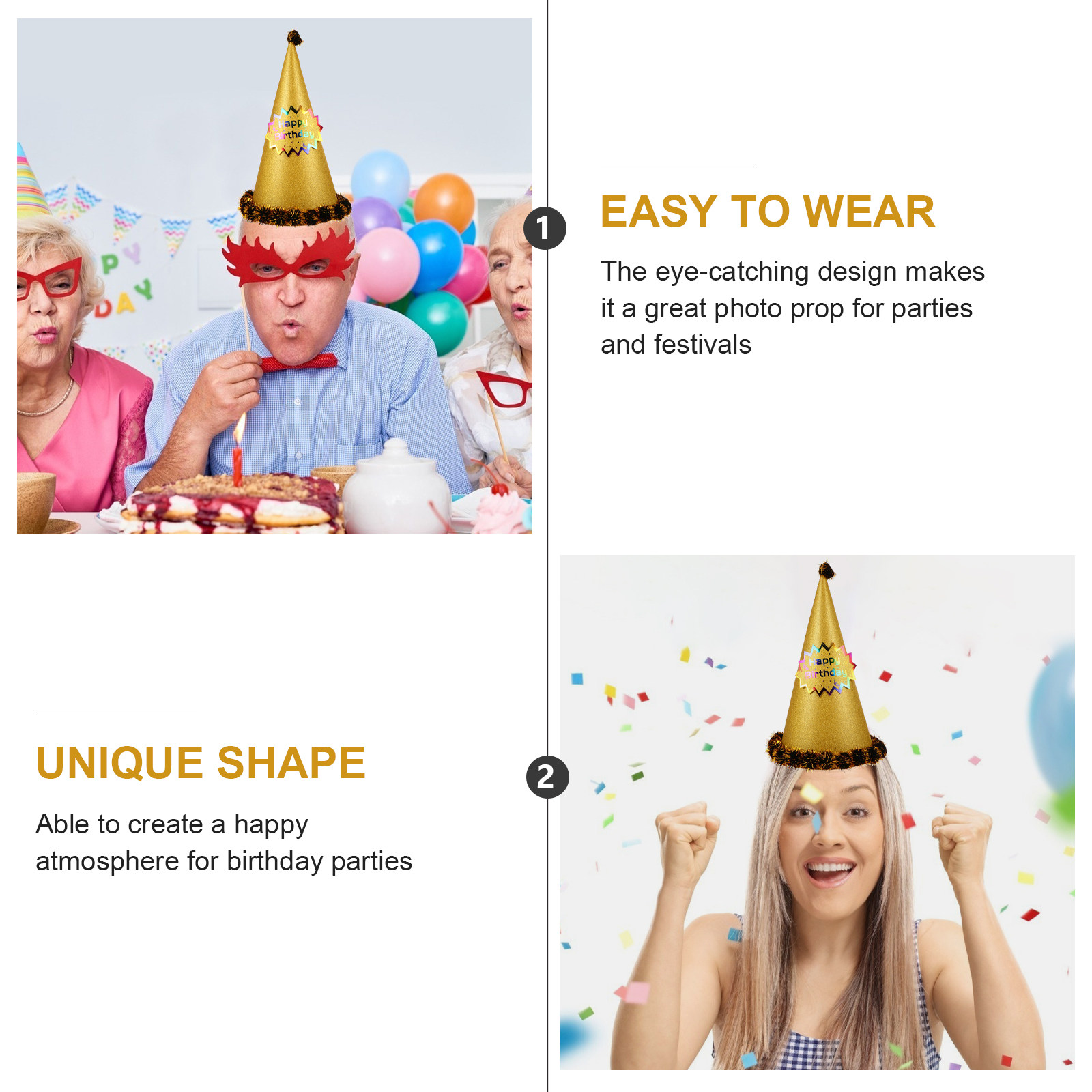قبعة حفلات ذهبية على شكل مخروط - مراجعة Party Hat Cone وسعره