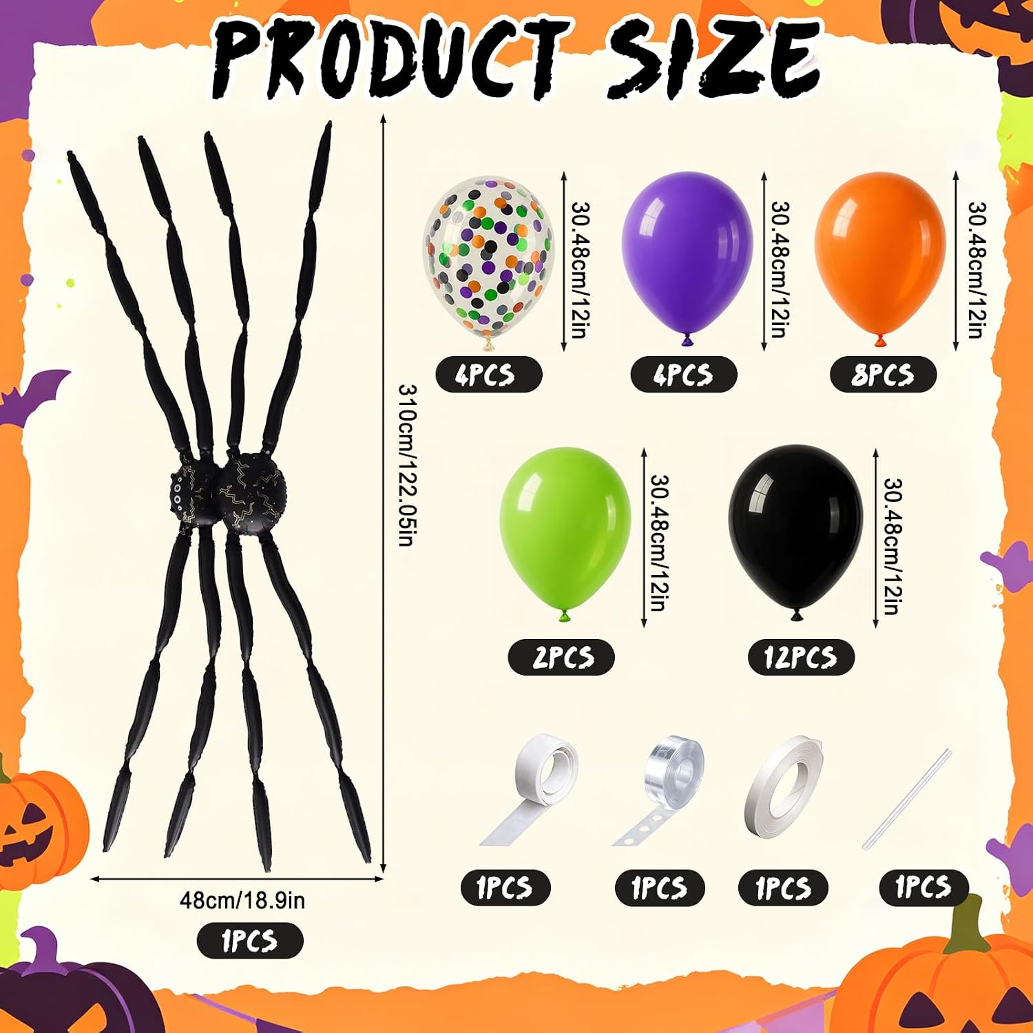 طقم قوس بالونات الهالوين مع با - مراجعة Balloon Arch Kit وسعره