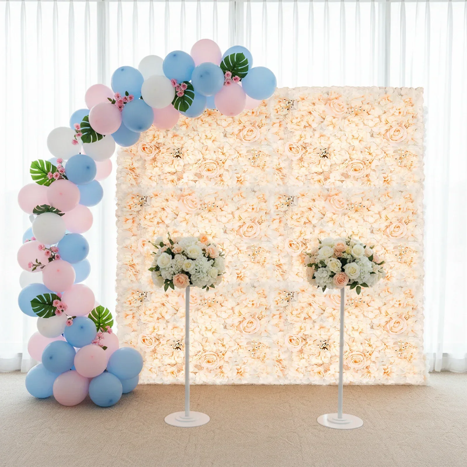 6 قطع لوحة جدارية من الزهور ال - مراجعة Flower Wall Panel وسعره