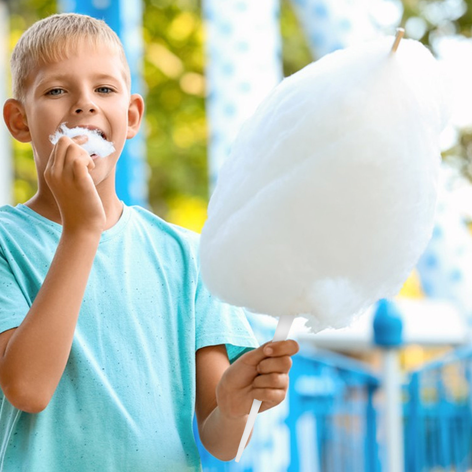 20 قطعة من أعواد ورقية لحلوى ا - مراجعة Cotton Candy Cone وسعره